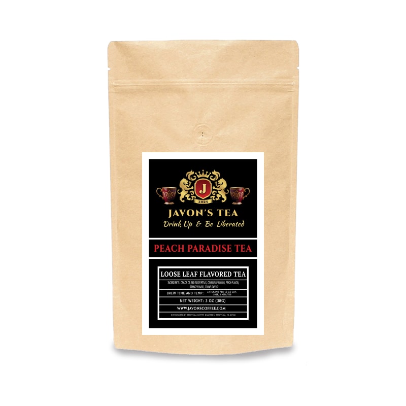 Peach Paradise Loose Leaf Tea, Javon's Tea, Javon's Coffee