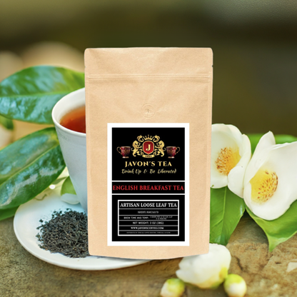 English Breakfast Loose Leaf Tea, Black Tea, Javons coffee, Javon's Coffee, Javons tea, Javon's Tea